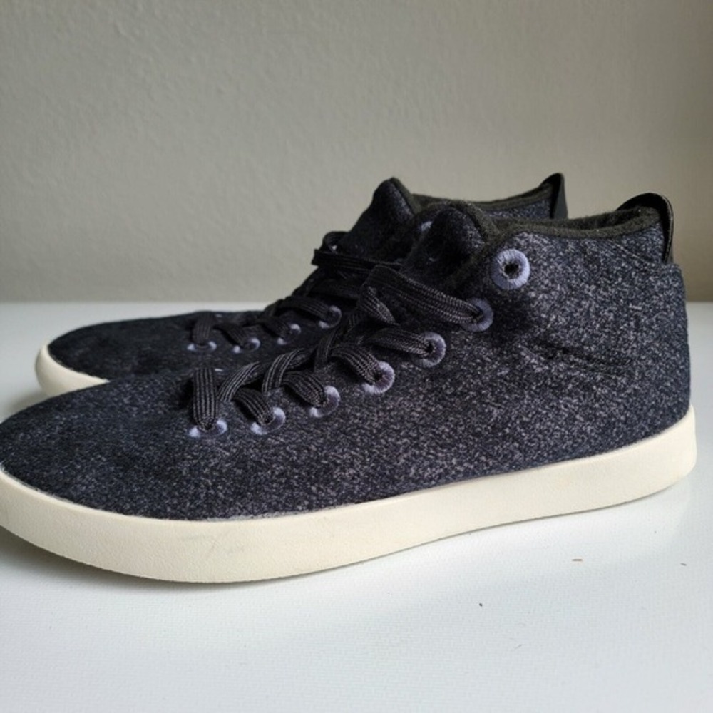 Allbirds Men's Wool Piper Mids WPM Caual Shoes Sneakers Dark Gray Black Size 8